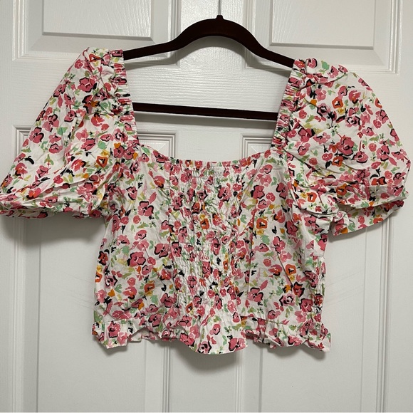 ZARA Floral Print Crop Top - Picture 3 of 3